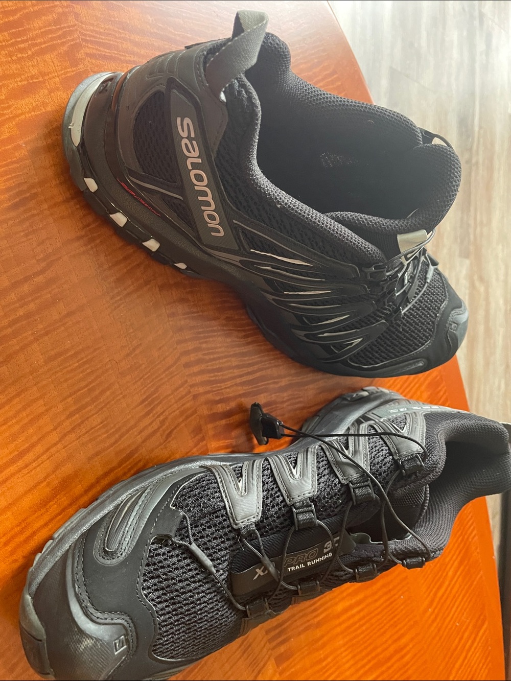 Salomon Black Men's Trail Running Sneakers with Quick-Lace